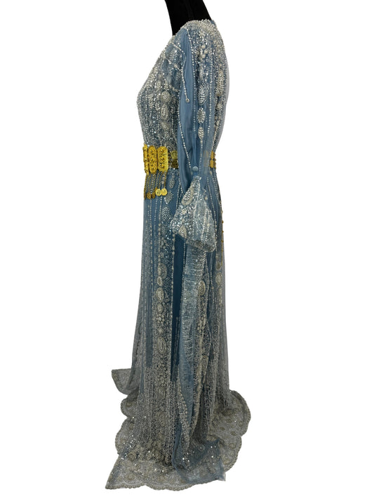 Jilenpiroz Ava elegante mouwen met detail en kralen – zijaanzicht