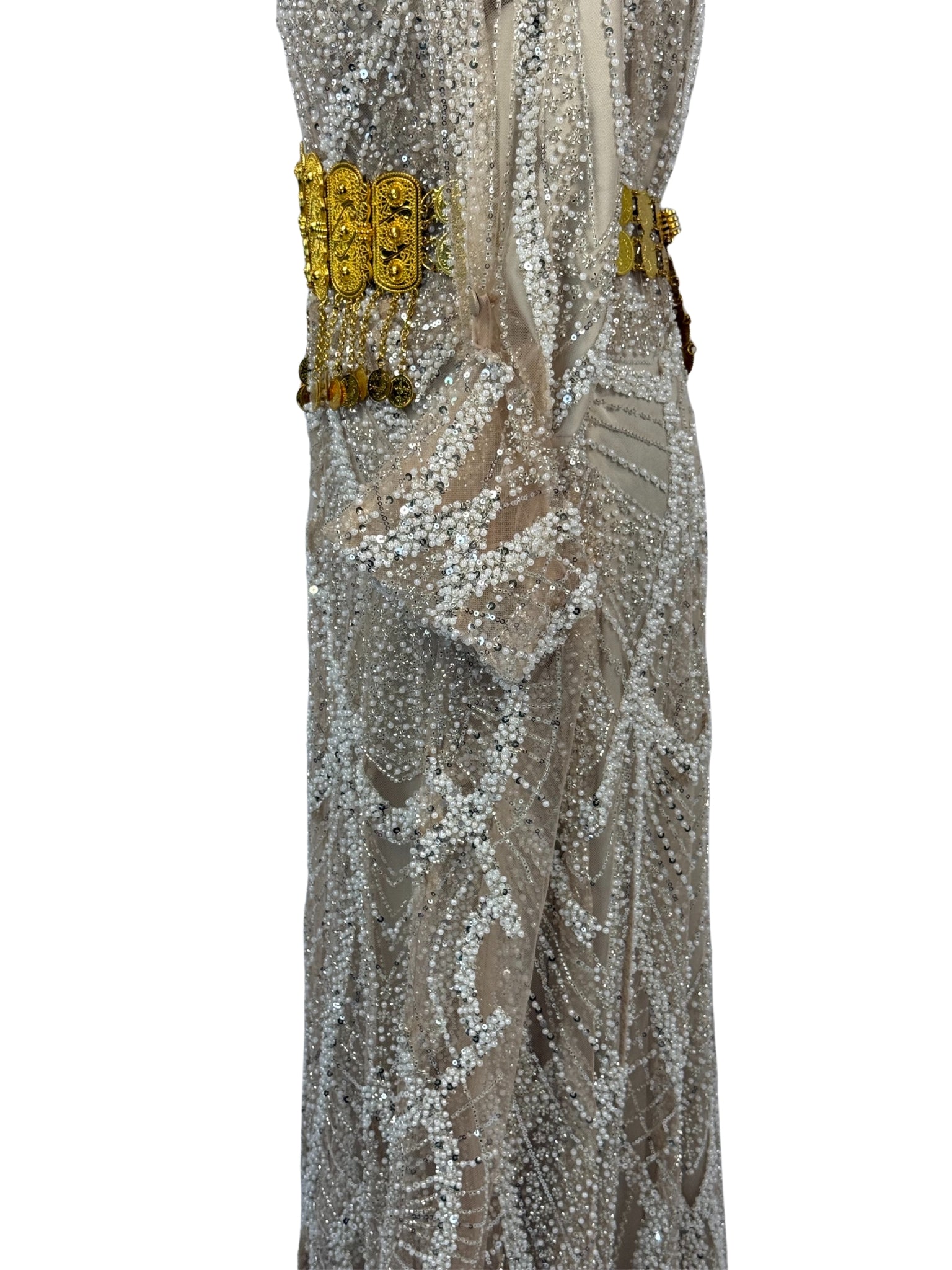 Jilenpiroz Zerin – detail pailletten en kralenpatroon (close-up)