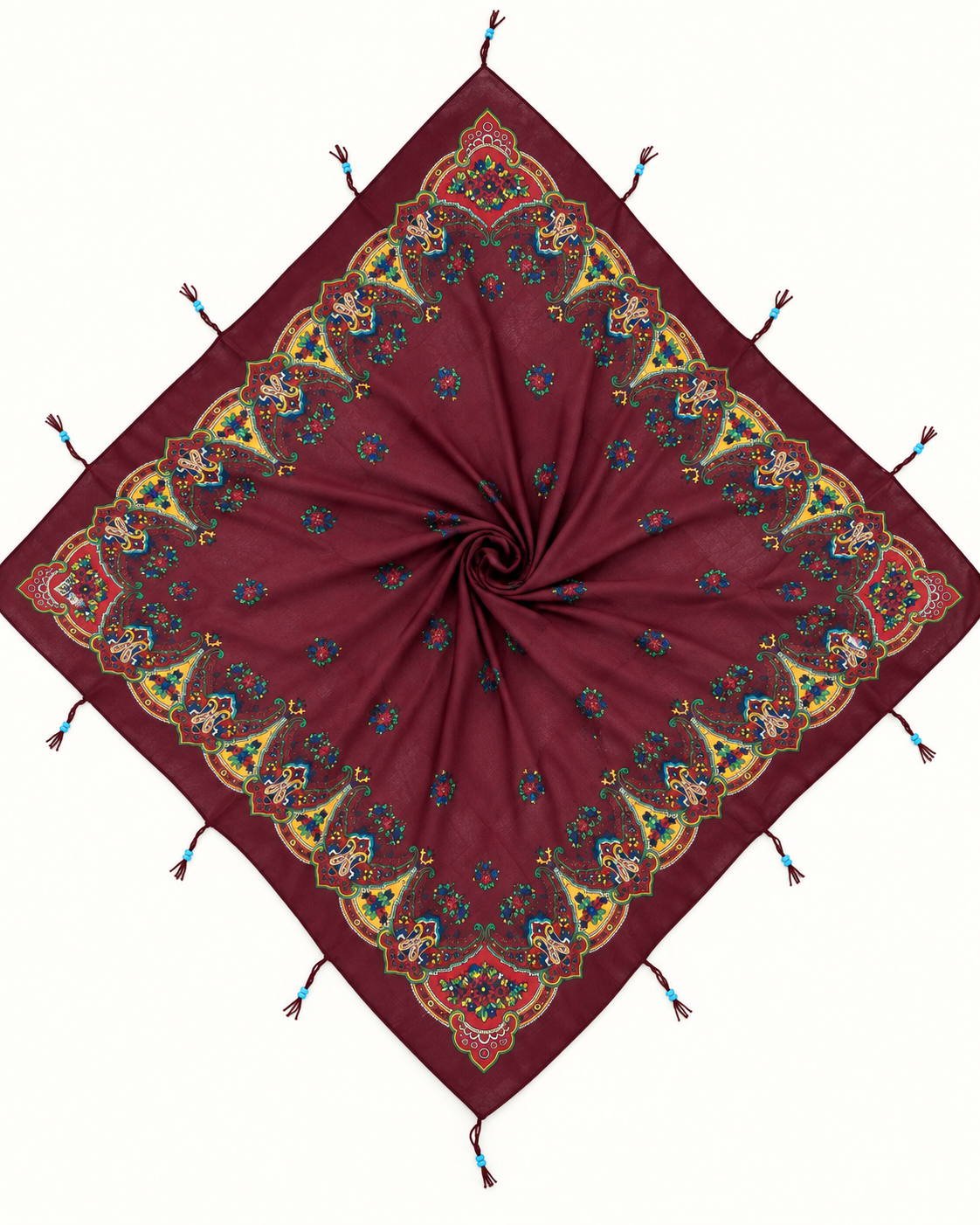 Koerdische Sjaal Mardin Bordeaux