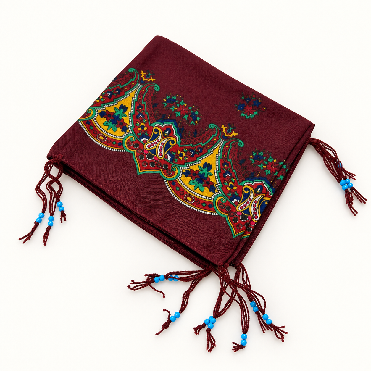 Koerdische Sjaal Mardin Bordeaux