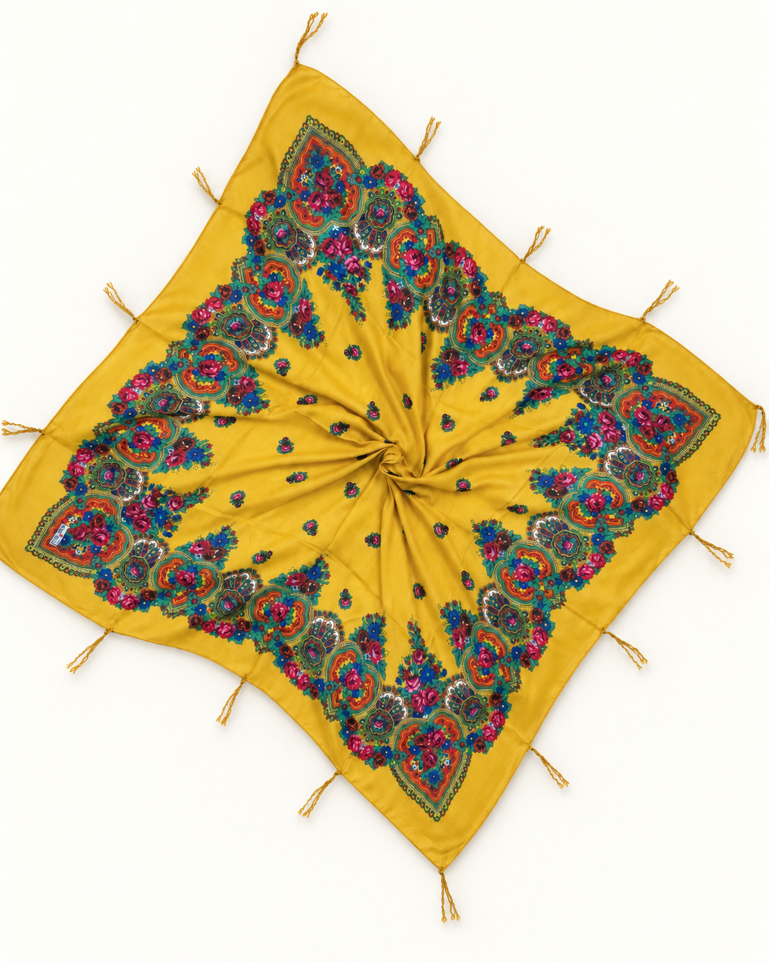 Koerdische Sjaal Mardin Mosterdgeel